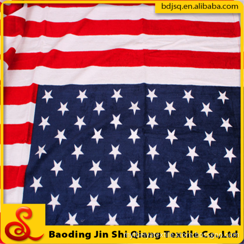 Custom Printed Cotton Flag Beach Towel Flag, American Flag Beach Towel